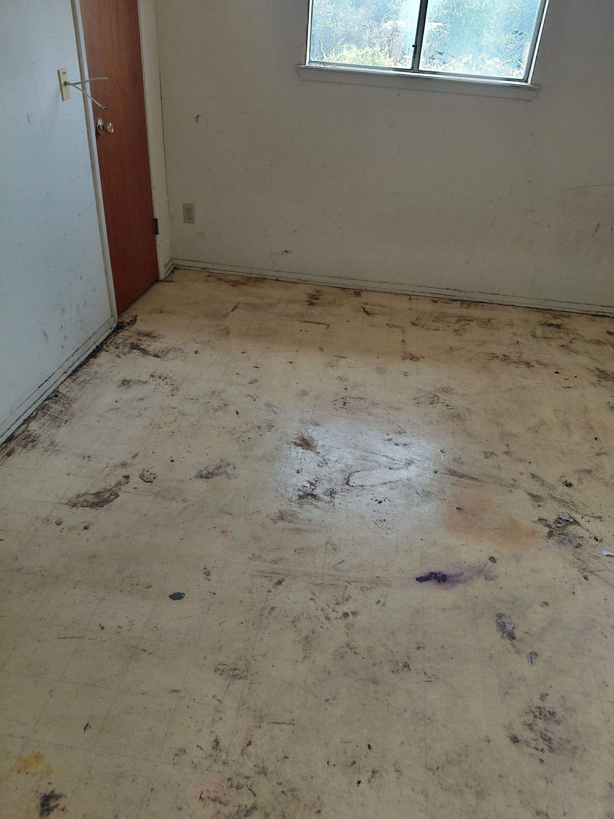 Bedroom with stained floors at 1203 Rossolis Dr